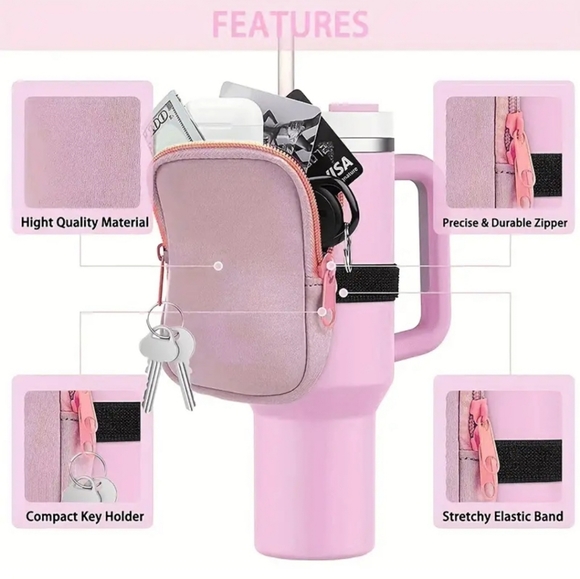 Green Neoprene Tumbler Pouch - Picture 3 of 4